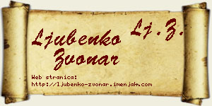 Ljubenko Zvonar vizit kartica